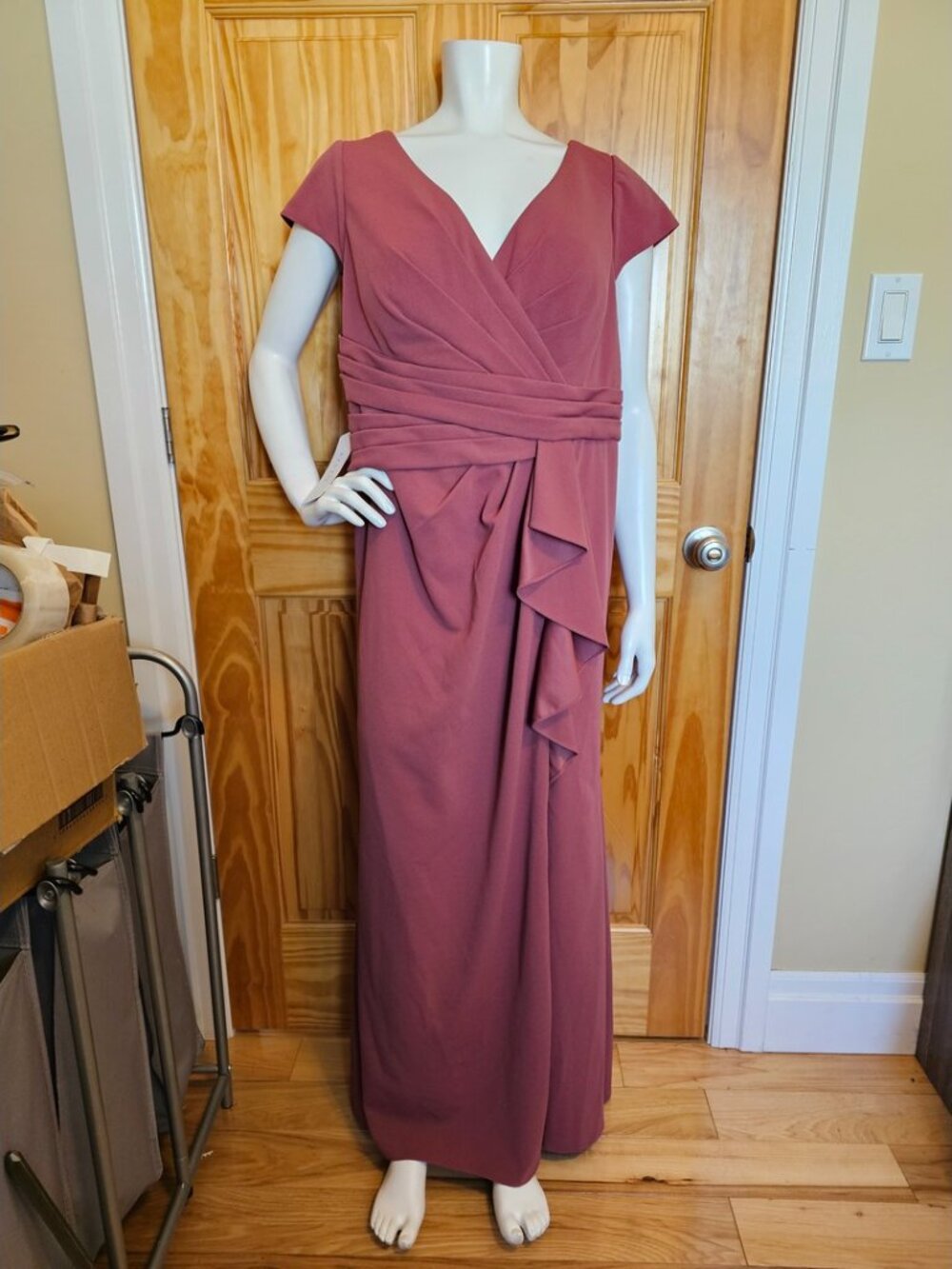 💙 40. Azazie Custom Plus Size Tana Desert Rose Bridesmaid Dress
